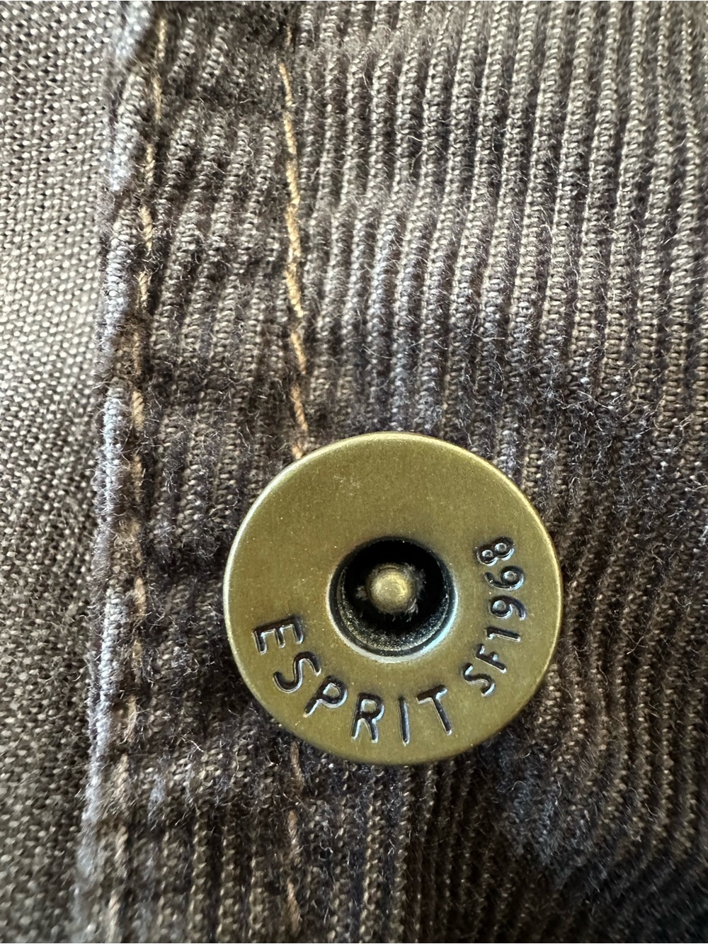 Esprit Light Weight Corduroy Jacket Brown Size 14 - Picture 10 of 10